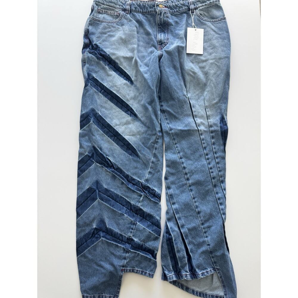 Masha Popova Rays Boyfriend Jeans - Dusty Blue XXL NWT